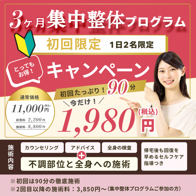 整体ホームページ初回限定特典