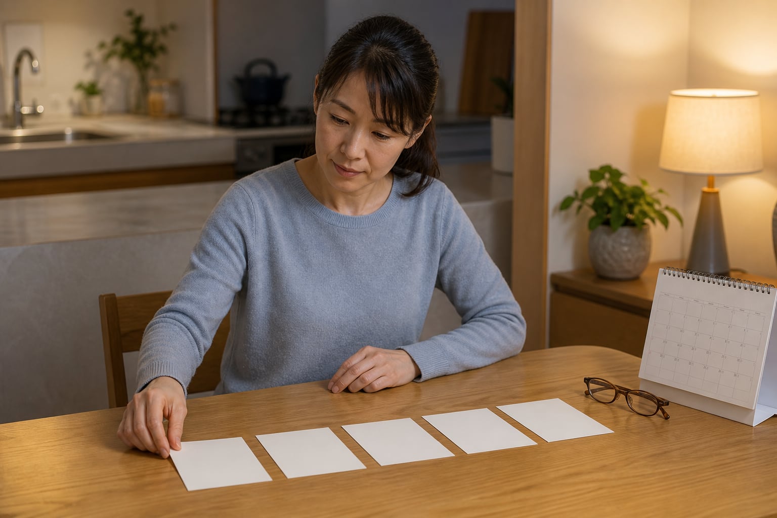 腰と股関節について受診前の質問を整理する女性